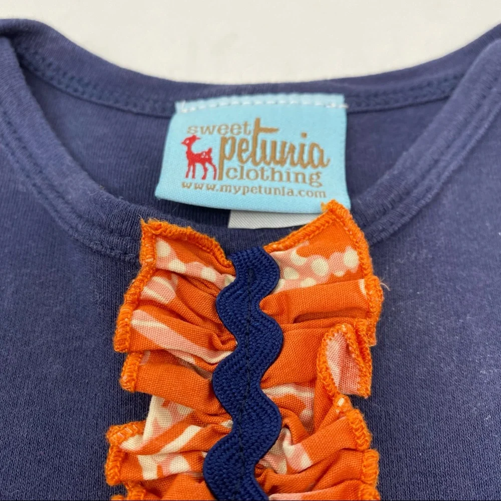 Sweet Petunia Clothing Baby Girl Onesie Ruffle Dress size 3-6 months